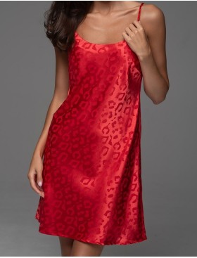 Короткая жаккардовая сорочка Mia-Amore LEONA 2230 красный, Цвет: красный, Размеры: 3XL, изображение 4