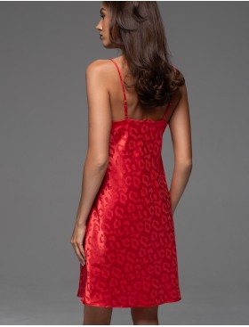 Короткая жаккардовая сорочка Mia-Amore LEONA 2230 красный, Цвет: красный, Размеры: 3XL, изображение 2