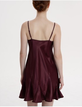 Шелковая сорочка с клиньями Mia-Amore LILIROSE 4591 винный, Цвет: винный, Размеры: 2XL, изображение 2