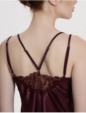 Шёлковая пижама с шортами Mia-Amore LILIROSE 4592 винный, Цвет: винный, Размеры: 2XL, изображение 4