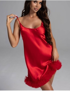 Сорочка с пышной рюшей Mia-Amore LOLI 2310 красный, Цвет: красный, Размеры: 2XL