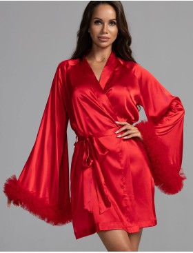 Атласный пеньюар Mia-Amore LOLI 2313 красный, Цвет: красный, Размеры: 2XL/3XL, изображение 3