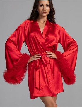 Атласный пеньюар Mia-Amore LOLI 2313 красный, Цвет: красный, Размеры: 2XL/3XL