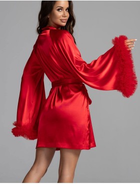 Атласный пеньюар Mia-Amore LOLI 2313 красный, Цвет: красный, Размеры: 2XL/3XL, изображение 2