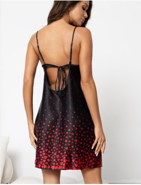 Короткая атласная сорочка Mia-Amore NOEMI 2321, Цвет: черный, Размеры: XL, изображение 2