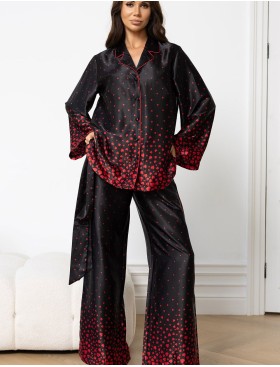 Пижама из атласа Mia-Amore NOEMI 2325, Цвет: черный, Размеры: XL