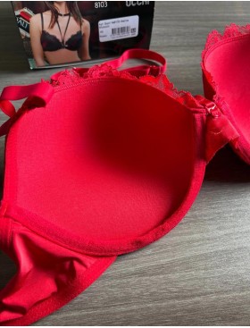Бюстгальтер супер пуш-ап Mioocchi MATILDA 8103 rosso, Цвет: rosso (красный), Размеры: 85B, изображение 4