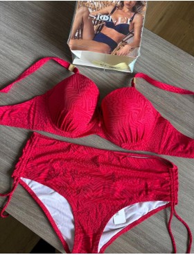 Раздельный модный купальник Sielei ANIMAL MIX AM89 ciliegia, Цвет: ciliegia (вишневый), Размеры: 80D, изображение 3