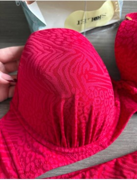 Раздельный модный купальник Sielei ANIMAL MIX AM89 ciliegia, Цвет: ciliegia (вишневый), Размеры: 80D, изображение 4