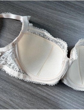 Кружевной бюстгальтер на поролоне Lina A 6086 жасмин, Цвет: жасмин, Размеры: 80C, изображение 5