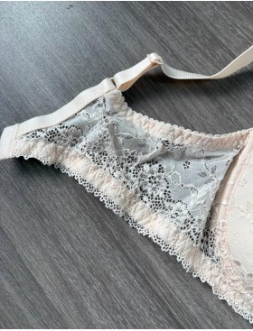 Кружевной бюстгальтер на поролоне Lina A 6086 жасмин, Цвет: жасмин, Размеры: 80C, изображение 6