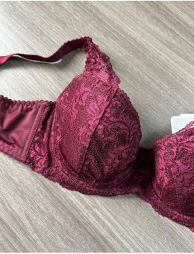 Бюстгальтер балконет Simona M 530/30 бордовый, Цвет: бордо, Размеры: 90D, изображение 4