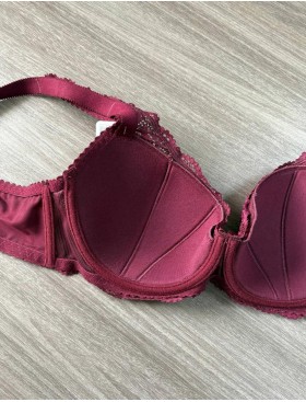 Бюстгальтер балконет Simona M 530/30 бордовый, Цвет: бордо, Размеры: 90D, изображение 5