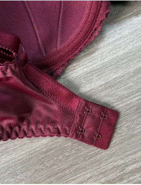 Бюстгальтер балконет Simona M 530/30 бордовый, Цвет: бордо, Размеры: 90D, изображение 6