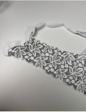 Бюстгальтер балконет кружево биколор Simona M 608 рябушка, Цвет: рябушка, Размеры: 90C, изображение 5