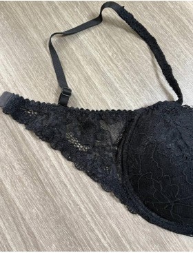 Бюстгальтер балконет пуш-ап классика Simona M 870 черный, Цвет: черный, Размеры: 80E, изображение 6