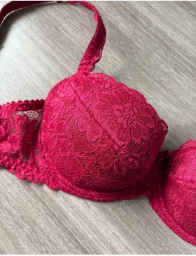 Бюстгальтер балконет пуш-ап Simona M 870 румба, Цвет: румба, Размеры: 85B, изображение 4