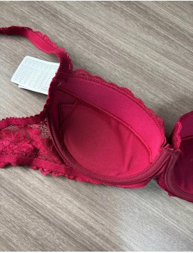 Бюстгальтер балконет пуш-ап Simona M 870 румба, Цвет: румба, Размеры: 85B, изображение 5