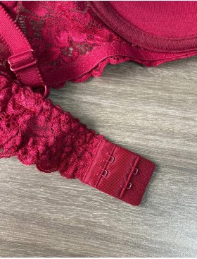 Бюстгальтер балконет пуш-ап Simona M 870 румба, Цвет: румба, Размеры: 85B, изображение 7