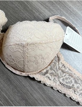 Бюстгальтер балконет пуш-ап классика Simona M 870 серебристый пион, Цвет: серебристый пион, Размеры: 80B, изображение 4