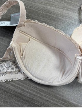 Бюстгальтер балконет пуш-ап классика Simona M 870 серебристый пион, Цвет: серебристый пион, Размеры: 80B, изображение 5