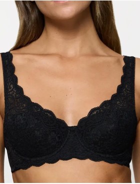 Кружевной бюстгальтер балконет Triumph AMOURETTE WHP чёрный, Цвет: чёрный, Размеры: 70C