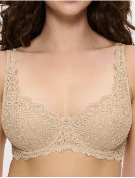 Кружевной бюстгальтер балконет Triumph AMOURETTE WHP телесный, Цвет: телесный, Размеры: 70C