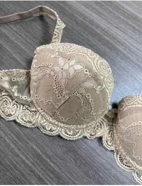 Бюстгальтер балконет пуш-ап VOVA SNEJANNA V54032 кофе латте, Цвет: кофе латте, Размеры: 75B, изображение 4