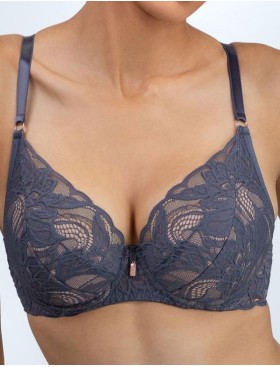 Бюстгальтер с пуш-ап вкладышами Alles LUCE VIOLA P-UP grafit, Цвет: графит, Размеры: 70B