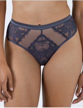 Кружевные стринги Alles LUCE VIOLA stringi classic grafit, Цвет: графит, Размеры: S