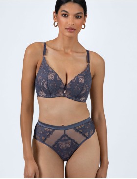 Кружевные стринги Alles LUCE VIOLA stringi classic grafit, Цвет: графит, Размеры: S, изображение 3