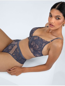 Кружевные стринги Alles LUCE VIOLA stringi classic grafit, Цвет: графит, Размеры: S, изображение 5