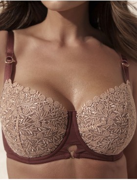 Бюстгальтер мягкий балконет Kinga LIV II 1212-SC, Цвет: шоколадный, Размеры: 65C