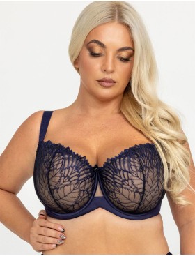 Мягкий бюстгальтер балконет Kris Line MOONLIGHT halfcupsoft, Цвет: темно-синий, Размеры: 60J, изображение 4