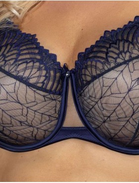 Мягкий бюстгальтер с подкроем Kris Line MOONLIGHT soft full cup, Цвет: темно-синий, Размеры: 100D, изображение 3