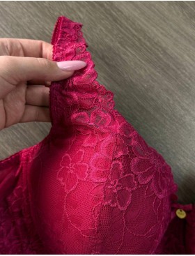 Бюстгальтер балконет тюльпан MAT CARMELA RUBINOWY M-053-22, Цвет: малиновый, Размеры: 65H, изображение 5