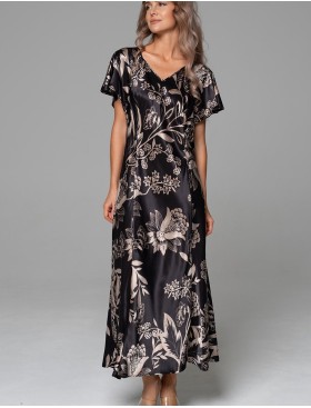 Длинная сорочка с рельефами Mia-Amore CARMINA 4838 черный, Цвет: черный, Размеры: 2XL, изображение 3