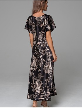 Длинная сорочка с рельефами Mia-Amore CARMINA 4838 черный, Цвет: черный, Размеры: 2XL, изображение 2