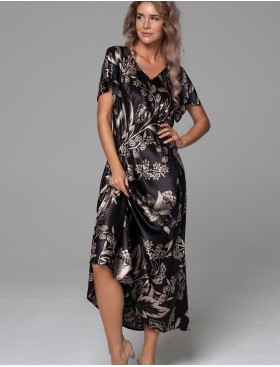 Длинная сорочка с рельефами Mia-Amore CARMINA 4838 черный, Цвет: черный, Размеры: 2XL, изображение 4