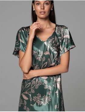 Длинная сорочка с рельефами Mia-Amore CARMINA 4838 изумрудный, Цвет: изумрудный, Размеры: 2XL, изображение 2