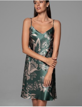 Шёлковая сорочка с принтом Mia-Amore CARMINA 4840 изумрудный, Цвет: изумрудный, Размеры: 2XL, изображение 3