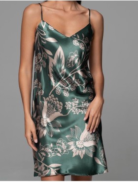 Шёлковая сорочка с принтом Mia-Amore CARMINA 4840 изумрудный, Цвет: изумрудный, Размеры: 2XL, изображение 4