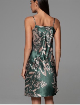 Шёлковая сорочка с принтом Mia-Amore CARMINA 4840 изумрудный, Цвет: изумрудный, Размеры: 2XL, изображение 2