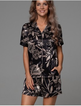 Пижама рубашка с шортами Mia-Amore CARMINA 4844 черный, Цвет: черный, Размеры: 4XL