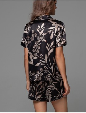 Пижама рубашка с шортами Mia-Amore CARMINA 4844 черный, Цвет: черный, Размеры: 4XL, изображение 2