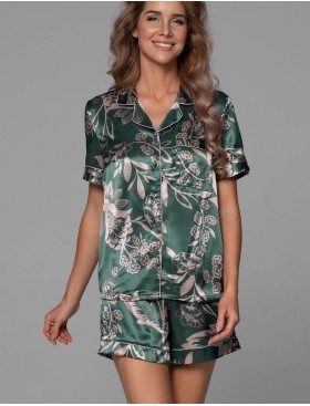 Пижама рубашка с шортами Mia-Amore CARMINA 4844 изумрудный, Цвет: изумрудный, Размеры: 4XL