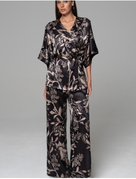 Шёлковый комплект-тройка Mia-Amore CARMINA 4847 черный, Цвет: черный, Размеры: 2XL