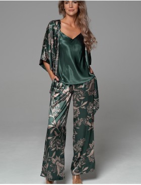 Шёлковый комплект-тройка Mia-Amore CARMINA 4847 изумрудный, Цвет: изумрудный, Размеры: 2XL