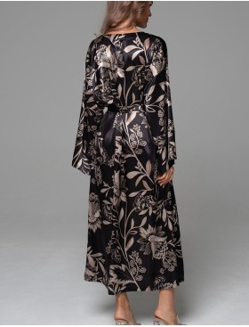 Длинная шёлковая туника Mia-Amore CARMINA 4848 черный, Цвет: черный, Размеры: 6XL/7XL, изображение 3