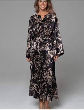 Длинная шёлковая туника Mia-Amore CARMINA 4848 черный, Цвет: черный, Размеры: 6XL/7XL, изображение 4